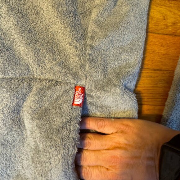 the north face 1/4 zip womens pull over grey medium front pocket fleece - Picture 3 of 9